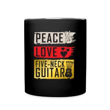 Five-Neck Guitar Musical Instrument - Tasse einfarbig - Schwarz - Vorne