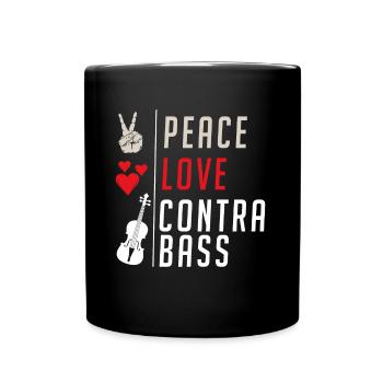 Contrabass Musical Instrument Doublebass - Tasse einfarbig - Schwarz - Vorne