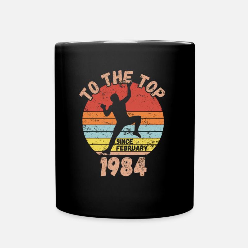 Geburtstag Klettern Bouldern seit Februar 1984 - Tasse einfarbig - Schwarz