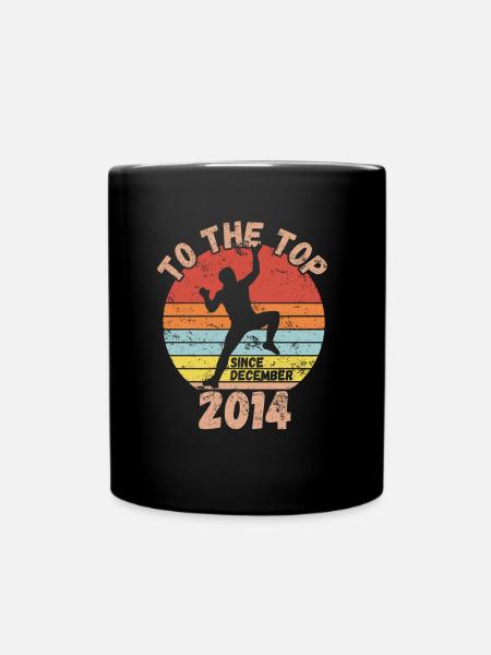 Anniversaire Escalade Bouldering depuis décembre 2014 - Mug uni - noir