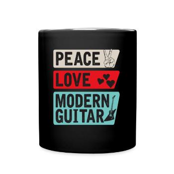 Modern Guitar Instrument Spanish Guitar - Full Colour Mug - black - Front