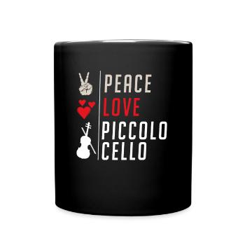 Piccolo Cello Musical Instrument Players - Tasse einfarbig - Schwarz - Vorne