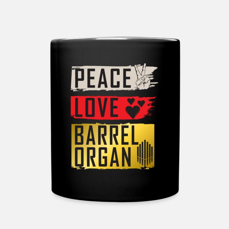 Joueurs d’instruments de musique d’orgue de barbarie - Mug uni - noir