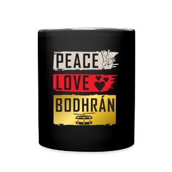 Bodhrán Instrument de musique Cadre Tambour - Mug uni - noir - Devant