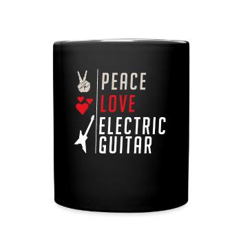 Electric Guitar Musical Instrument - Tasse einfarbig - Schwarz - Vorne