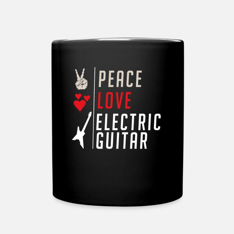 Electric Guitar Musical Instrument - Tasse einfarbig - Schwarz