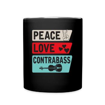 Contrebasse Contrebasse Instrument de viole - Mug uni - noir - Devant