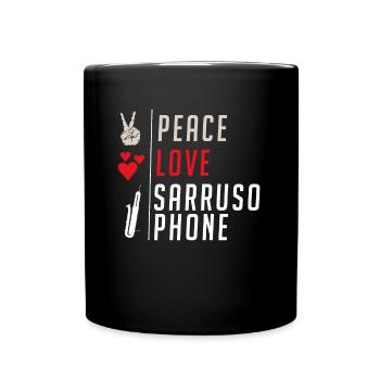 Sarrusophone Instrument de musique à vent en bois - Mug uni - noir - Devant