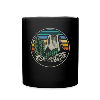 Devils Tower National Monument - Full Colour Mug - black - Front