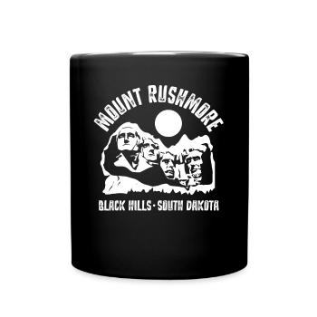 Mount Rushmore, Black Hills South Dakota - Full Colour Mug - black - Front