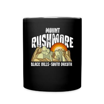 Mount Rushmore, Black Hills South Dakota - Full Colour Mug - black - Front