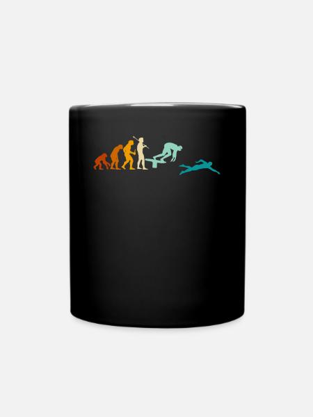 Swimmers, Swimming, Swimming Heartbeat - Full Colour Mug - black
