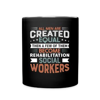 Rehabilitation Social Worker Occupation Job Rehab - Full Colour Mug - black - Front