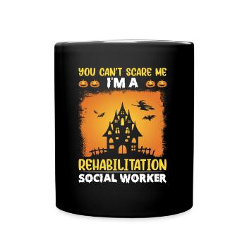 Rehabilitation Social Worker Occupation Job Rehab - Full Colour Mug - black - Front