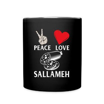 Peace Love Sallameh Music Instrument - Tasse einfarbig - Schwarz - Vorne