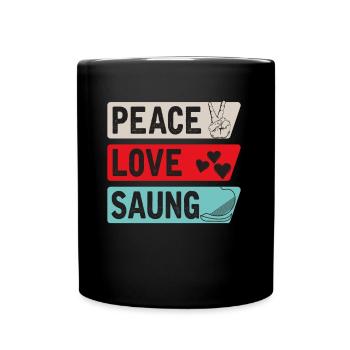 Peace Love Saung Instrument - Mug uni - noir - Devant