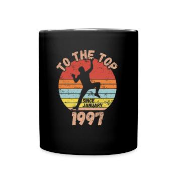 Geburtstag Klettern Bouldern seit Januar 1997 - Tasse einfarbig - Schwarz - Vorne