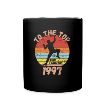 Geburtstag Klettern Bouldern seit Februar 1997 - Tasse einfarbig - Schwarz - Vorne