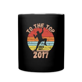 Geburtstag Klettern Bouldern seit Mai 2017 - Tasse einfarbig - Schwarz - Vorne