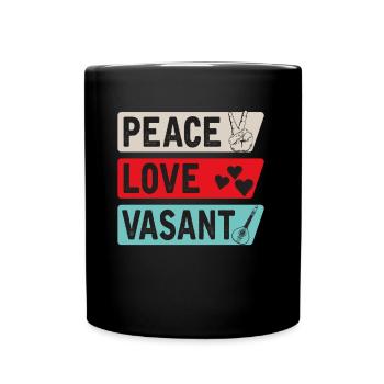 Peace Love Vasant Instrument - Mug uni - noir - Devant