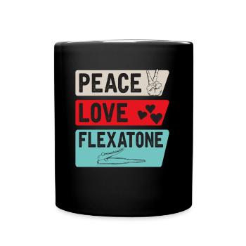 Peace Love Flexatone Music Instrument - Tasse einfarbig - Schwarz - Vorne
