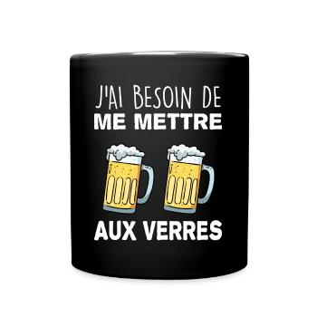 Citation Humour Apéro Papa Cadeau Bière - Mug uni - noir - Devant