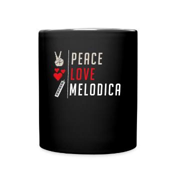 Peace Love Melodica Instrument de musique - Mug uni - noir - Devant