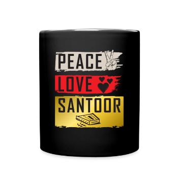 Peace Love Santoor Instrument de musique - Mug uni - noir - Devant