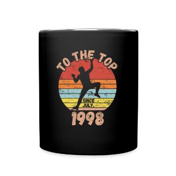 Geburtstag Klettern Bouldern seit Juli 1998 - Tasse einfarbig - Schwarz - Vorne