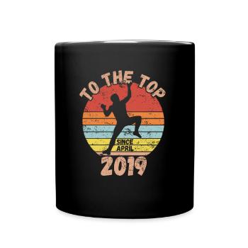 Geburtstag Klettern Bouldern seit April 2019 - Tasse einfarbig - Schwarz - Vorne