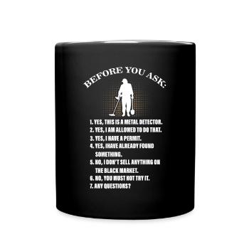 Détection de métaux, détecteur de métaux - Mug uni - noir - Devant