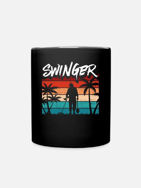Metal detection, metal detector - Full Colour Mug - black
