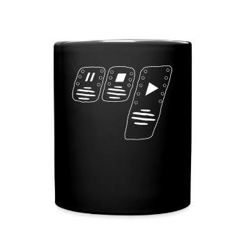Manual Shifting, Car Guy, Gear Change In Cars - Full Colour Mug - black - Front