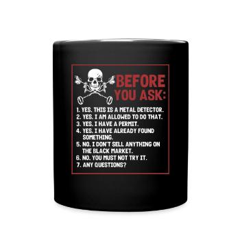 Détection de métaux, détecteur de métaux - Mug uni - noir - Devant