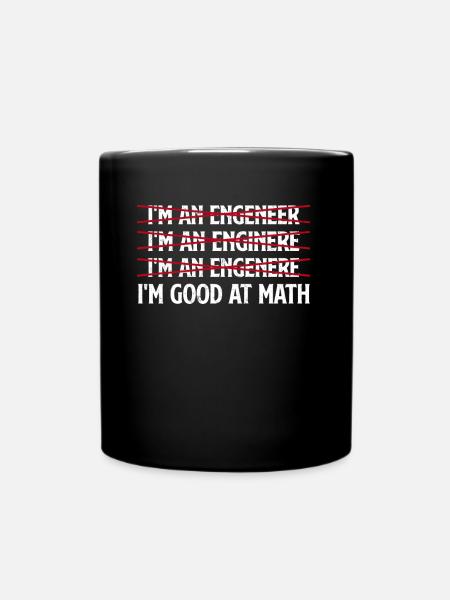 Je suis bon en mathématiques design citation mathématique - Mug uni - noir
