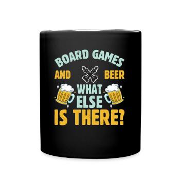 Jeux de société et bière Qu’y a-t-il d’autre aux échecs - Mug uni - noir - Devant