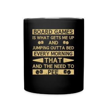 Board Game Lover Chess Player Dice - Tasse einfarbig - Schwarz - Vorne