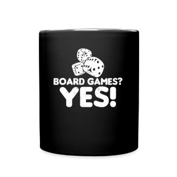 Board Game Yes Chess Player Dice Game - Tasse einfarbig - Schwarz - Vorne