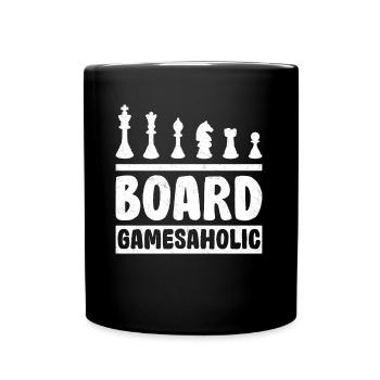Jeux de société dés de joueur d’échecs accros - Mug uni - noir - Devant