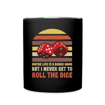 La vie est un jeu de société joueur d’échecs dés - Mug uni - noir - Devant