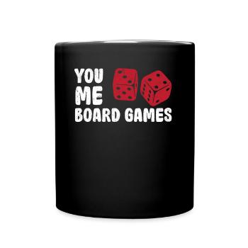 You Me Board Games Chess Player Dice - Tasse einfarbig - Schwarz - Vorne