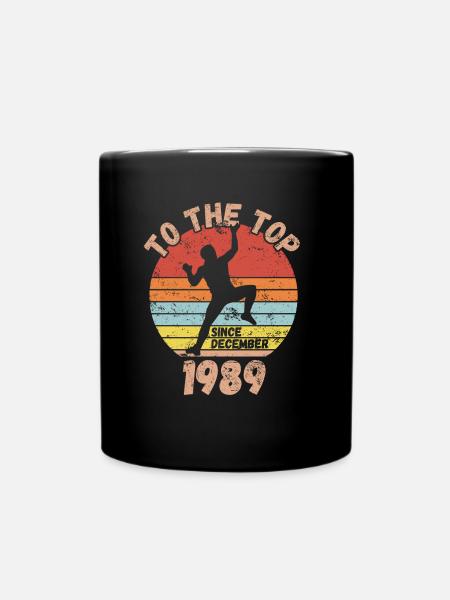 Anniversaire Escalade Bouldering depuis décembre 1989 - Mug uni - noir