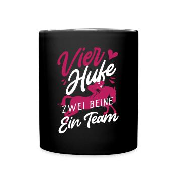 Cavalier, Équitation, Chevaux, Équitation, Port de voyage - Mug uni - noir - Devant