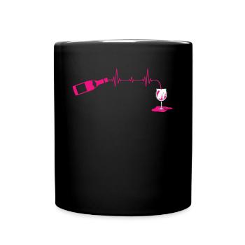 Wine lovers, red wine drinkers - Full Colour Mug - black - Front
