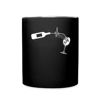 Wine lovers, red wine drinkers - Full Colour Mug - black - Front