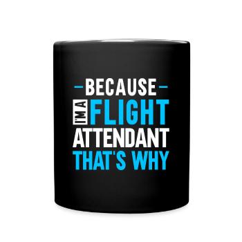 Personnel de cabine de l’hôtesse de l’air hôtesse de l’air - Mug uni - noir - Devant