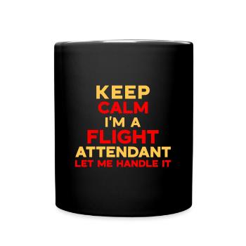 Personnel de cabine de l’hôtesse de l’air hôtesse de l’air - Mug uni - noir - Devant