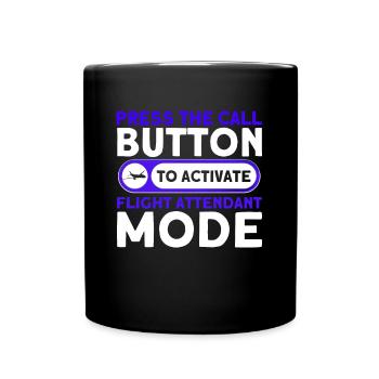 Personnel de cabine de l’hôtesse de l’air hôtesse de l’air - Mug uni - noir - Devant