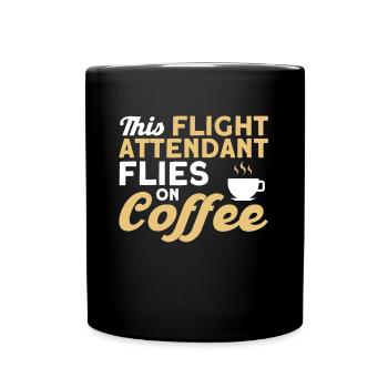 Personnel de cabine de l’hôtesse de l’air hôtesse de l’air - Mug uni - noir - Devant