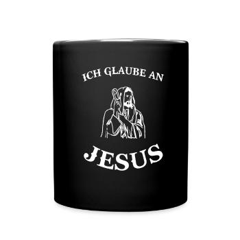 Glaube Jesus Religion Christentum Christlich - Tasse einfarbig - Schwarz - Vorne